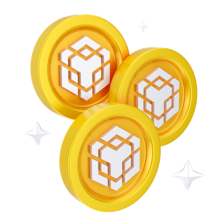 Binance Coins  3D Icon