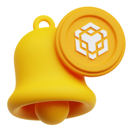 Notificação da Binance Crypto Coin  3D Icon