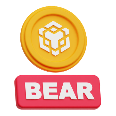 Binance Crypto Coin urso  3D Icon