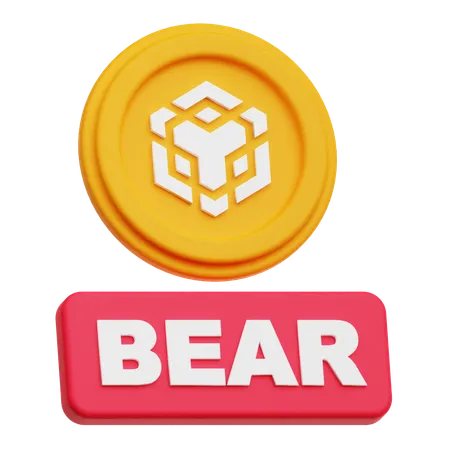 Binance Crypto Coin urso  3D Icon