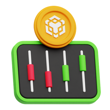 Binance Crypto Coin analysis  3D Icon