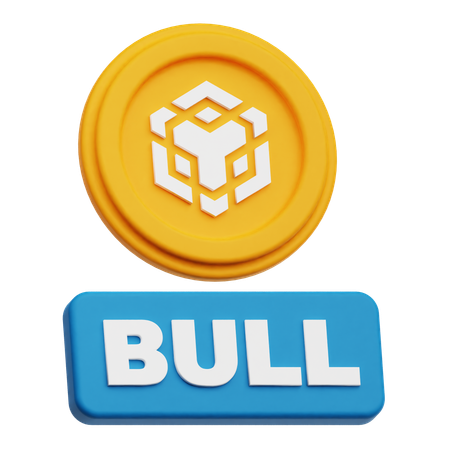 Binance Crypto Coin Bull  3D Icon