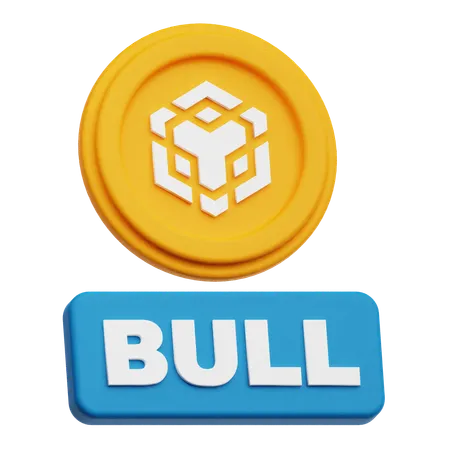 Binance Crypto Coin Bull  3D Icon