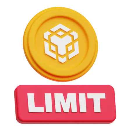 Binance Crypto Coin limit  3D Icon