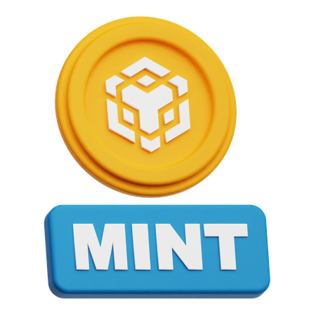 Binance Crypto Coin mint  3D Icon
