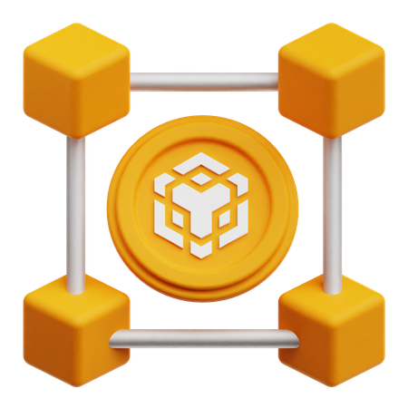 Réseau de crypto-monnaies Binance  3D Icon