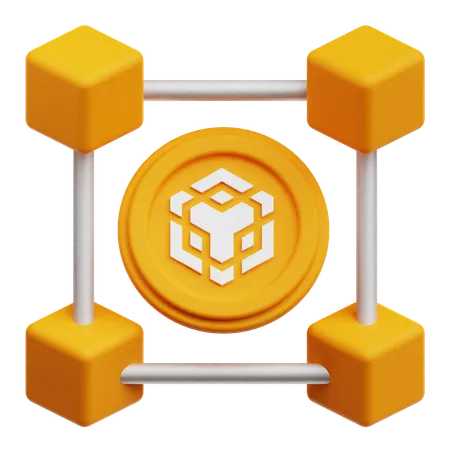 Réseau de crypto-monnaies Binance  3D Icon