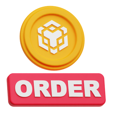 Binance Crypto Coin order  3D Icon