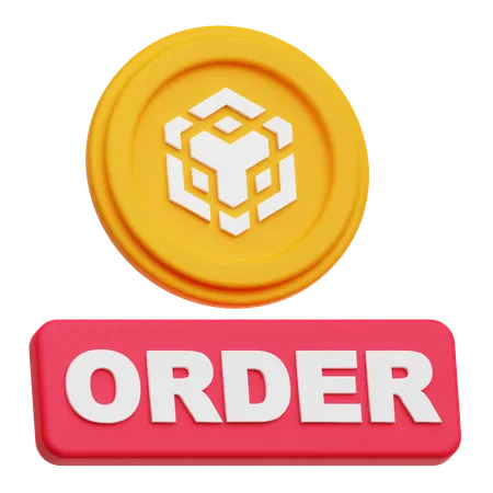 Binance Crypto Coin order  3D Icon