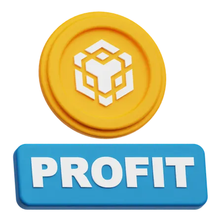 Binance Crypto Coin profit  3D Icon