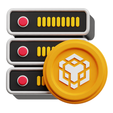 Binance Crypto Coin server  3D Icon