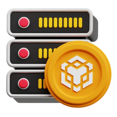 Binance Crypto Coin server  3D Icon