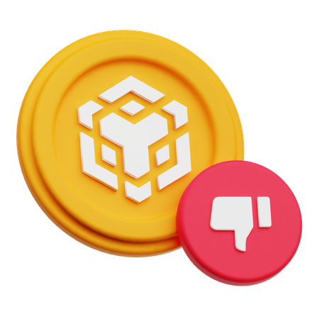 Binance Dislike  3D Icon