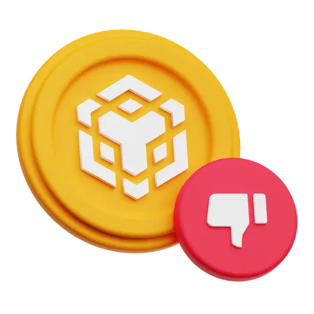 Binance Dislike  3D Icon
