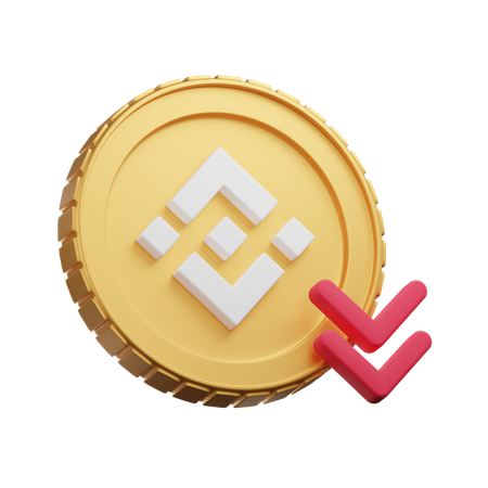 Binance Down  3D Icon