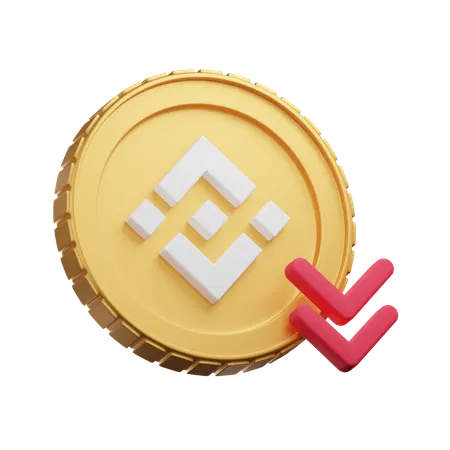 Binance Down  3D Icon
