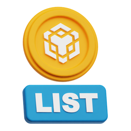 Binance List  3D Icon