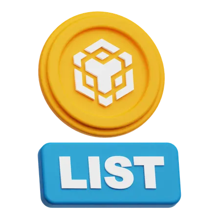 Binance List  3D Icon