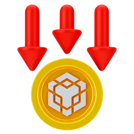 Binance Loss  3D Icon