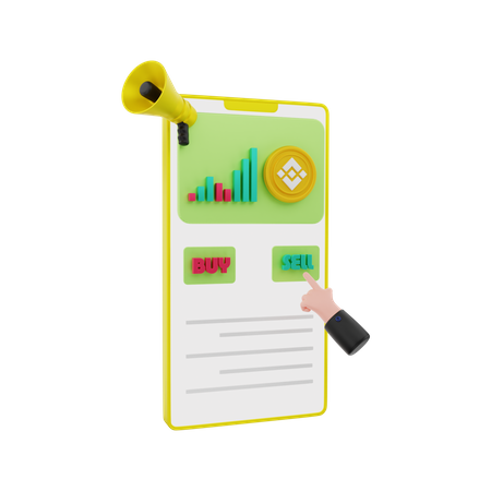 Binance Mobile Exchange  3D Icon