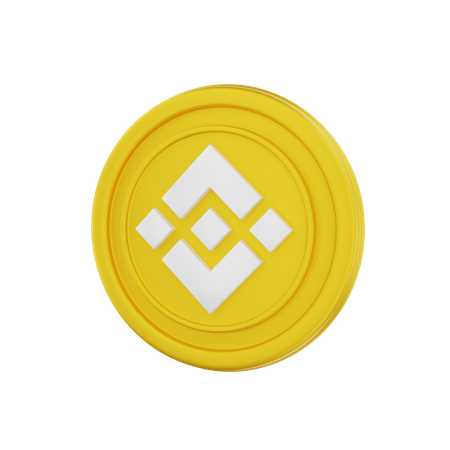 Binance-Münze  3D Illustration