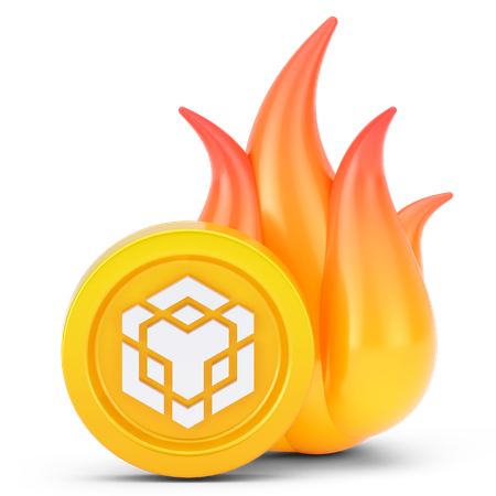 Binance-Münze Feuer  3D Icon