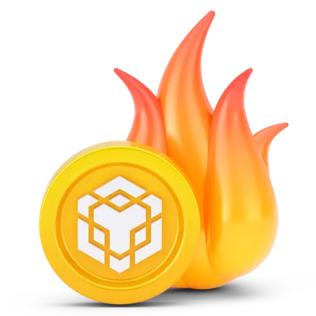 Binance-Münze Feuer  3D Icon