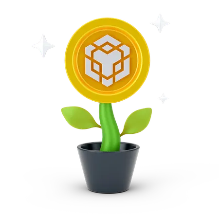 Binance Plant  3D Icon