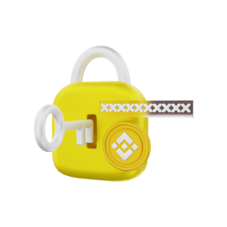Binance Private Key  3D Icon