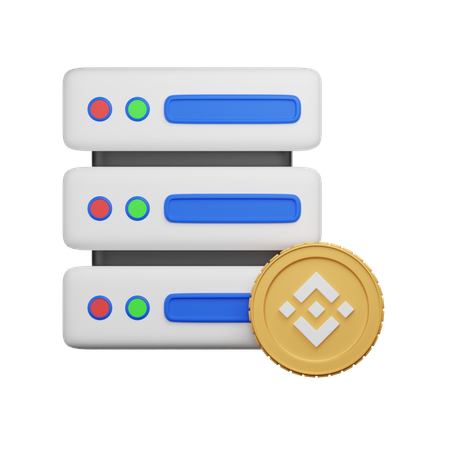 Binance Server  3D Icon