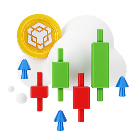 Trading binance  3D Icon