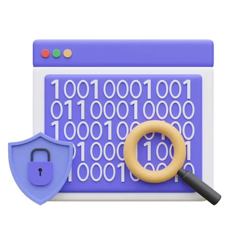 Binärcode-Sicherheit  3D Icon