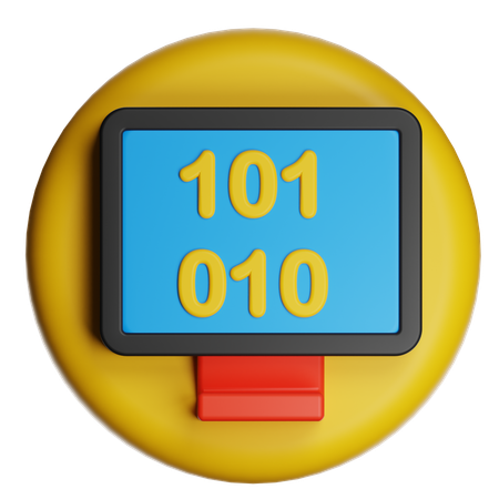 Binary  3D Icon