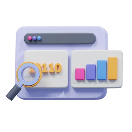 Binary analysis dashboard  3D Icon