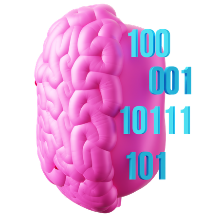 Binary Brain  3D Icon