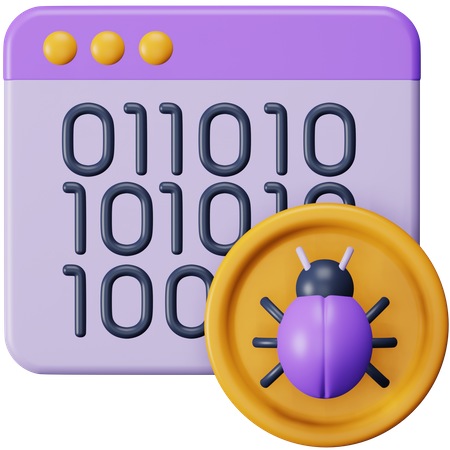 Binary Bug  3D Icon