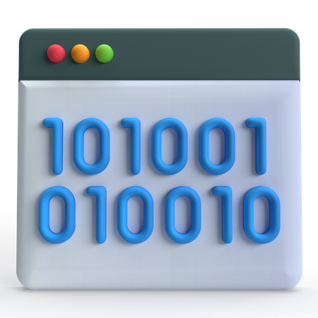 バイナリコード  3D Icon