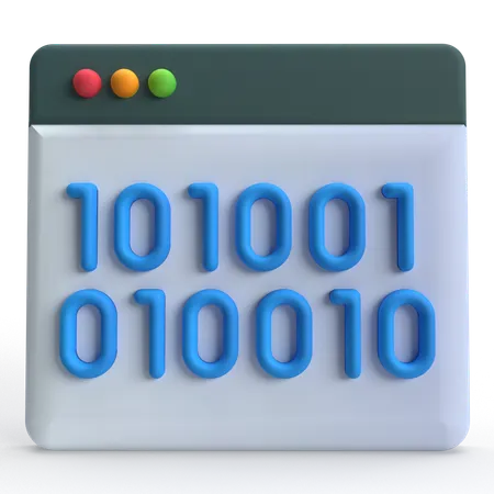 バイナリコード  3D Icon