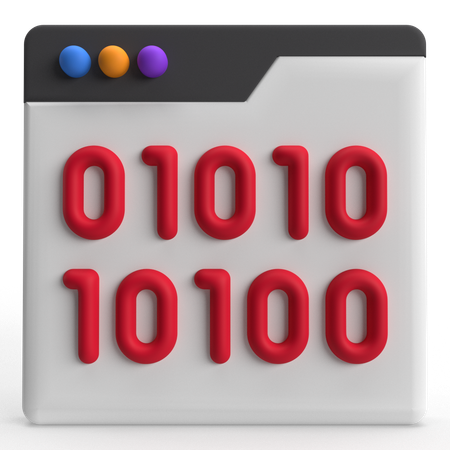 バイナリコード  3D Icon