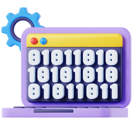 Binary Code  3D Icon