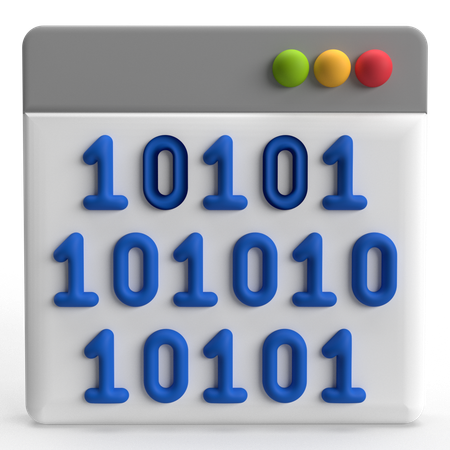 Binary code  3D Icon