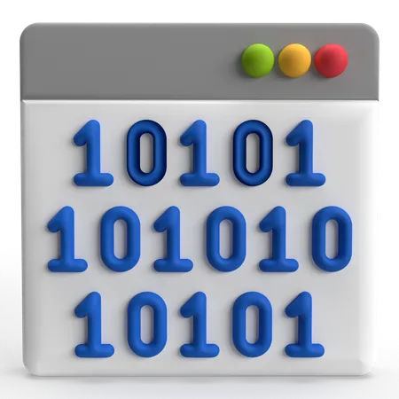 Binary code  3D Icon