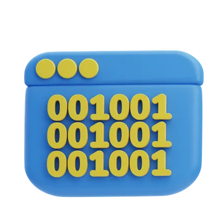 Binary Code  3D Icon