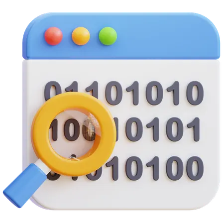 Binary Code  3D Icon