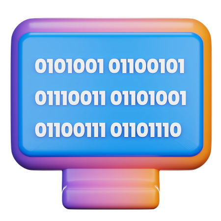 Binary Code  3D Icon