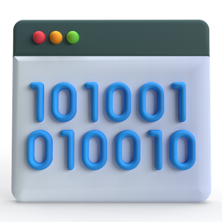 Binary Code  3D Icon