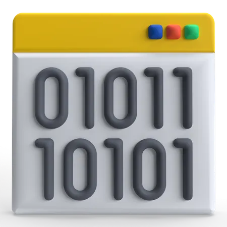 Binary Code  3D Icon