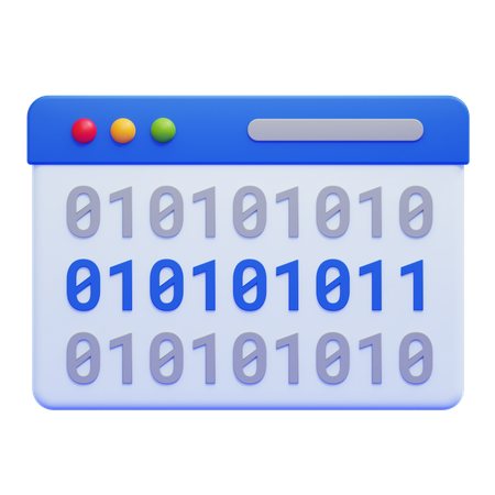 Binary Code  3D Icon