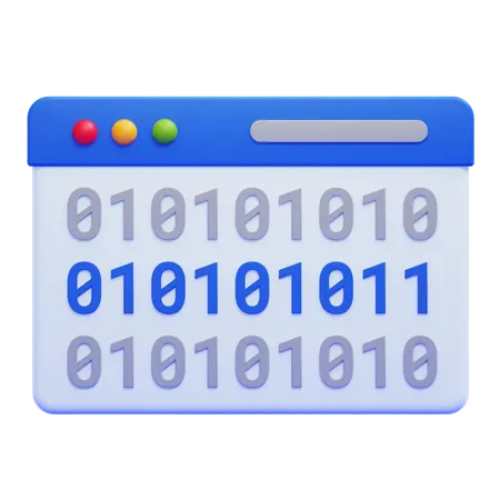 Binary Code  3D Icon