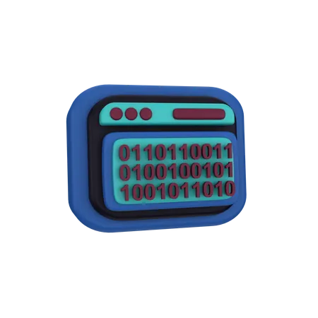 Binary Code  3D Icon